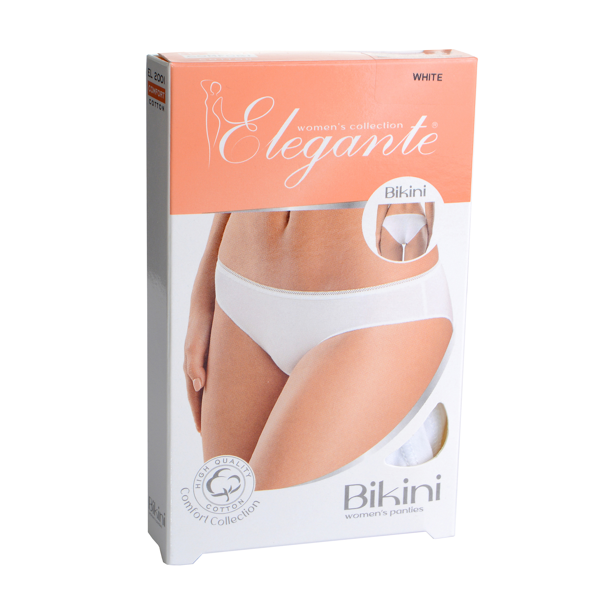 Труси-бікіні жіночі Elegante EL 2001 Bikini, White, розмір L